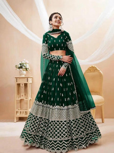Kedar Fab Embroidered Semi Stitched Lehenga Choli