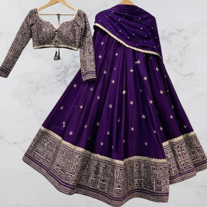 KESHAVI CREATION Embroidered Semi Stitched Lehenga Choli
