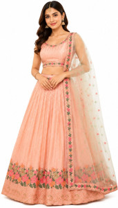 Shreeji Embroidered Semi Stitched Lehenga Choli