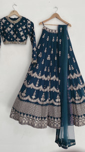 MOHINI ENTERPRISE Embroidered Semi Stitched Lehenga Choli