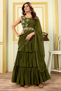 PATLANI STYLE Embroidered Stitched Lehenga Choli