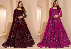 Udbhav Export Embroidered Semi Stitched Lehenga Choli