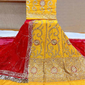 Anjani Textile Embroidered Semi Stitched Rajasthani Poshak