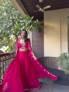 nilormy Embellished Stitched Lehenga & Crop Top