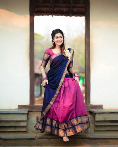 kashtbhanjan creation Solid Semi Stitched Lehenga Choli