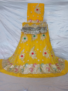 Guru Creations Embroidered Semi Stitched Rajasthani Poshak