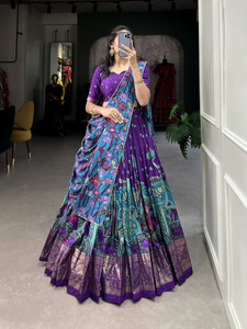 SILLYGUDY Printed Semi Stitched Lehenga Choli