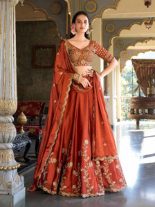 Rukha Embellished Semi Stitched Lehenga Choli