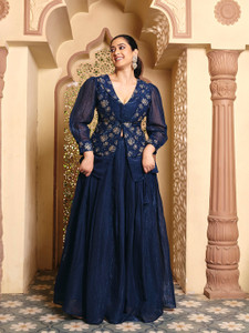 Madhuram Embroidered Stitched Lehenga with Jacket