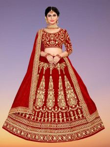 SHREE SIDHIVINAYAK Embroidered Semi Stitched Lehenga Choli
