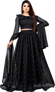 1 CARAT FASHION Solid Semi Stitched Lehenga Choli