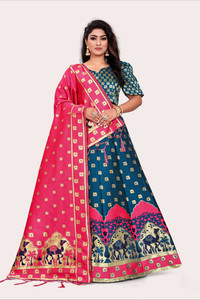 DISHWA FASHION Self Design Semi Stitched Lehenga Choli