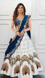 KalyaniTextile Embroidered Semi Stitched Lehenga Choli