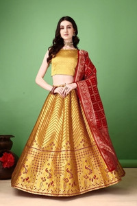 SHREE SANT SAREES Self Design Semi Stitched Lehenga Choli