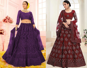 Udbhav Export Embellished Semi Stitched Lehenga Choli