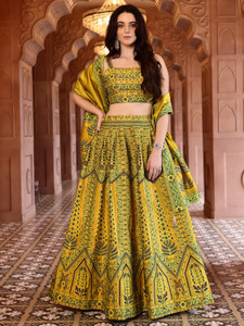 PURVAJA Self Design Semi Stitched Lehenga Choli