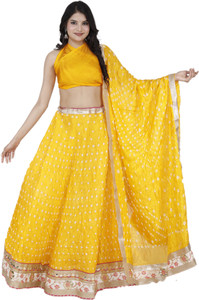 PAHNAVA Bandhani Stitched Lehenga Choli