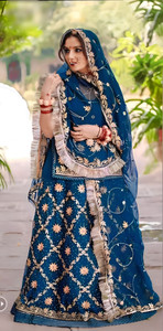 Hemlata Embroidered, Embellished Semi Stitched Lehenga Choli