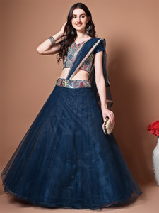 starcap Embroidered Semi Stitched Lehenga Choli