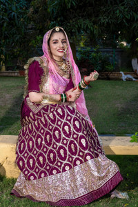balaji textiles Embellished Semi Stitched Rajasthani Poshak