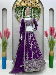 LADALI Embroidered Semi Stitched Lehenga Choli