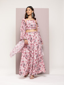 Jompers Printed Stitched Lehenga Choli