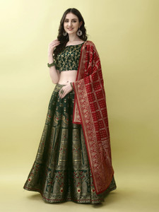 SWAMI STUDIO Self Design Semi Stitched Lehenga Choli
