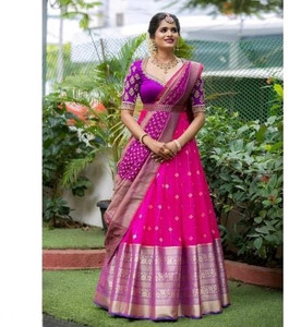 NITYA TEXOFAB Self Design Semi Stitched Lehenga Choli