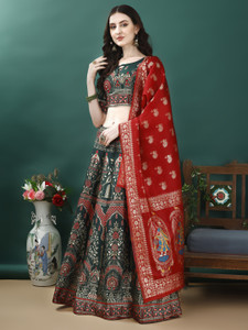 SWAMI STUDIO Self Design Semi Stitched Lehenga Choli