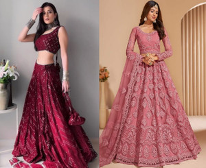 Reelove Factory Embroidered Semi Stitched Lehenga Choli