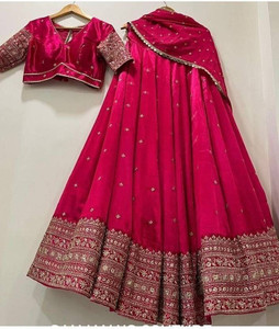 Udbhav Export Embroidered Semi Stitched Lehenga Choli