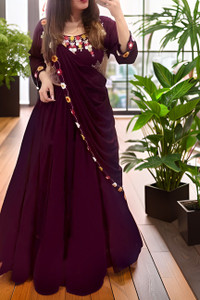 Hemlata Embroidered Semi Stitched Lehenga & Crop Top