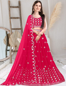 F Plus fashion Embroidered Semi Stitched Lehenga Choli