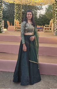Fabcartz Embellished, Self Design Semi Stitched Lehenga Choli