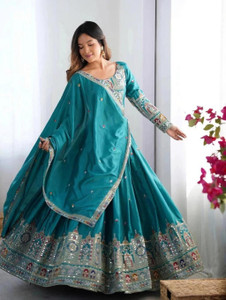 FOLKSHWEAR 21 Embroidered Semi Stitched Lehenga Choli