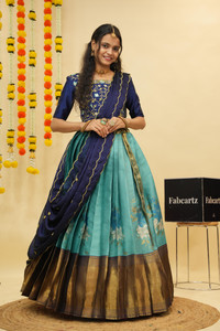 Fabcartz Self Design Semi Stitched Lehenga Choli