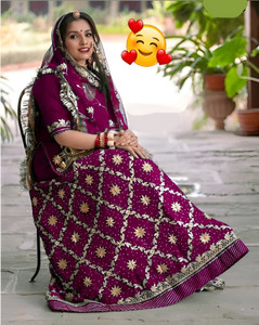 Hemlata Embroidered, Embellished Semi Stitched Lehenga Choli