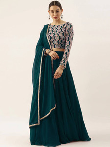 MAABHAVANI CREATION Solid Semi Stitched Lehenga Choli