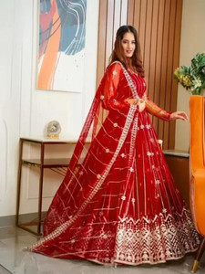 JOVTY Embroidered Semi Stitched Lehenga Choli
