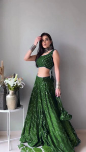 Udbhav Export Embroidered Semi Stitched Lehenga Choli