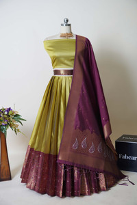 Sonu Creation Self Design Semi Stitched Lehenga Choli