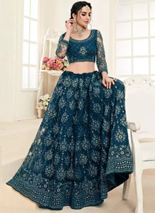 ROKKLIKE Embroidered Semi Stitched Lehenga Choli
