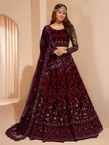 RUKHA FAB Embroidered Semi Stitched Lehenga Choli