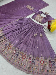 PEDR TRENDS Embroidered Semi Stitched Lehenga Choli