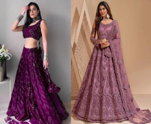 Udbhav Export Embroidered, Embellished Semi Stitched Lehenga Choli