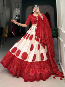 supreetha Printed Semi Stitched Lehenga Choli