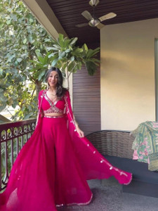 nilormy Embellished Stitched Lehenga & Crop Top