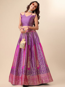 PURVAJA Embellished Semi Stitched Lehenga Choli