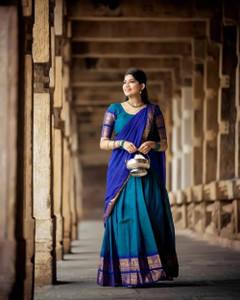 kashtbhanjan creation Solid Semi Stitched Lehenga Choli