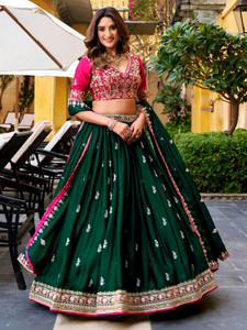 Kedar Fab Embroidered Semi Stitched Lehenga Choli